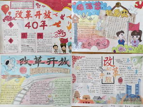 科文学院机电系举办纪念改革开放40周年创意手抄报活动
