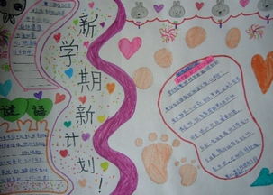 新学期新打算手抄报版面图