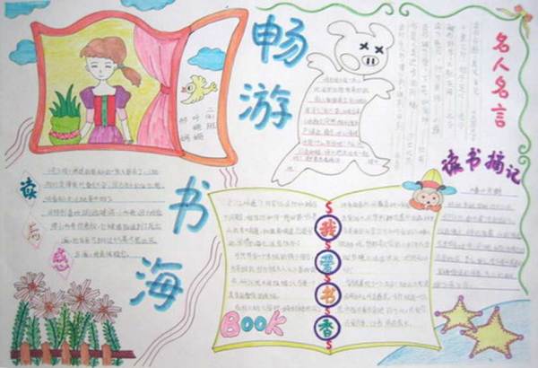畅游书海手抄报全国第一名