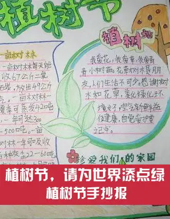 植树节手抄报图片资料小学生植树节手抄报