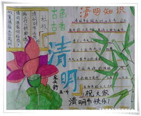 清明节手抄报清明踏青的欢笑日记
