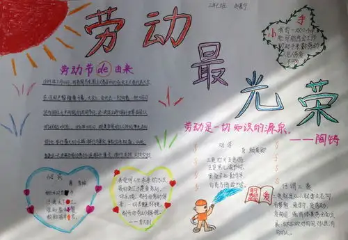 2017五一劳动节手抄报设计图展