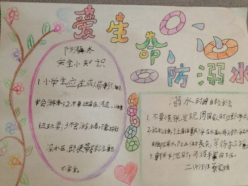 爱生命防溺水手抄报资料