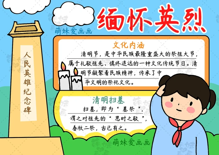 含文字内容的2023清明节手抄报模板合集,简单又漂亮,可收藏备用