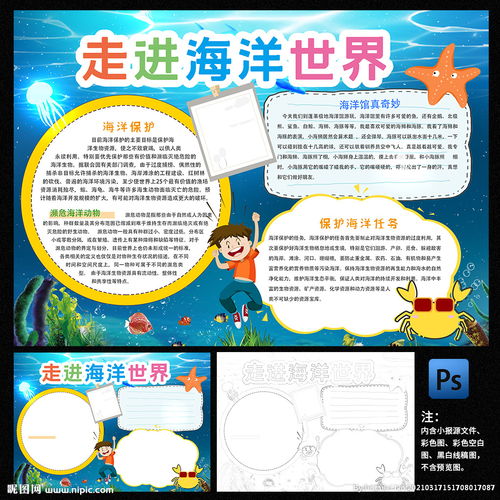 海洋世界小报图片