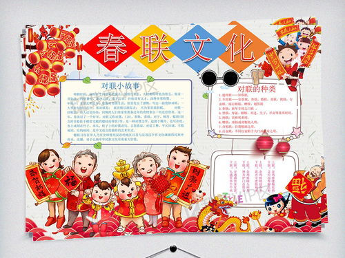 新年春节春联文化手抄报小报word图片素材doc格式下载春节元旦手抄报大全