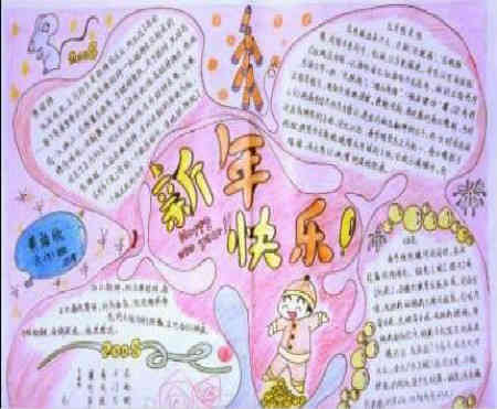 元旦手抄报小学元旦对联
