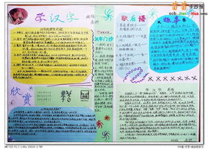 学汉字手抄报图片