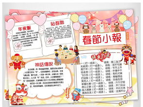 2018新年春节元宵小报电子手抄报图片素材psd模板下载22.69mb元旦手抄报大全节日手抄报