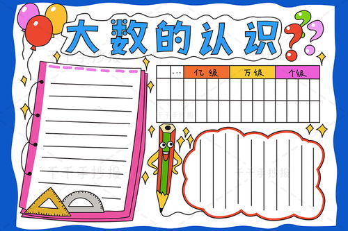 大数的认识手抄报画法