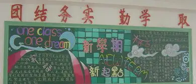 新学期新气象黑板报图片大全图片