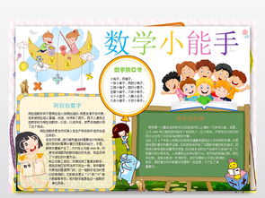 数学小能手小报word图片模板worddoc设计图下载数学手抄报大全编号18539303