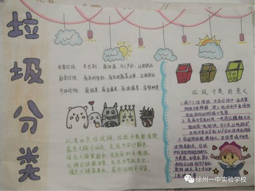 徐州一中实验学校开展垃圾分类你我先行主题手抄报活动