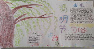 石家庄市雅清小学清明手抄报通讯稿