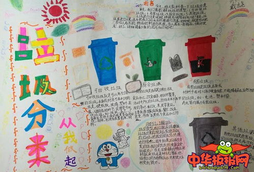 小学生垃圾分类手抄报图片,垃圾分类我能行