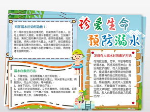 防溺水小报假期安全游泳安全电子手抄报图片模板worddoc设计图下载防溺水手抄报大全编号20284307