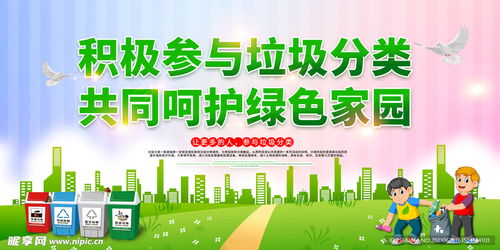 垃圾分类标语海报设计图