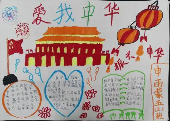 翠峰小学开展勿忘国耻,童心圆梦手抄报评比活动