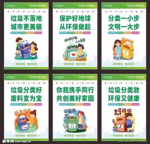 垃圾分类标语展板设计图