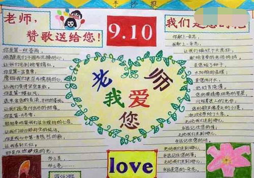 2019年教师节手抄报四年级2