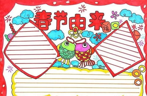2020春节元宵节手抄报来啦还有简单实用的春节儿童画