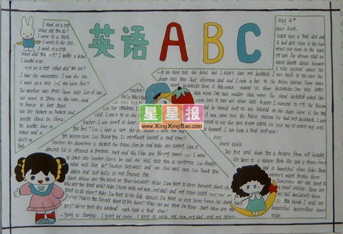 英语手抄报作品之英语abc
