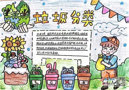 垃圾分类绿色生活柴桑区第二小学开展垃圾分类手抄报比赛组图