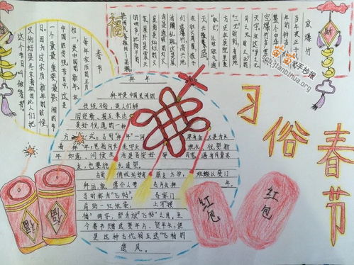 春节习俗手抄报图片大全资料