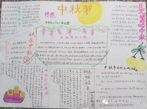 永安完小举行了我们的节日中秋节手抄报评比活动