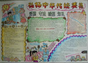 中华传统美德的黑板报和橱窗