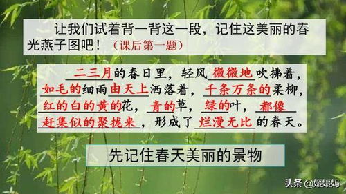 三年级下册语文第2课燕子图文详解及同步练习