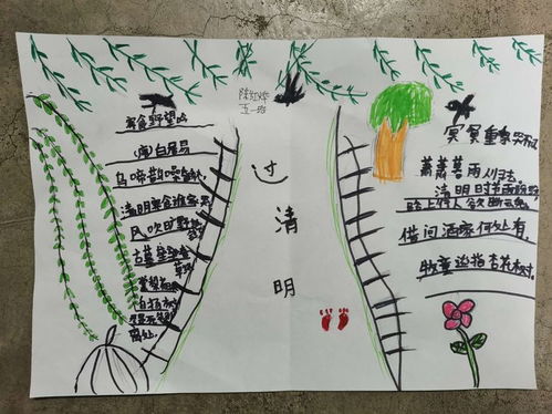 图说清明节义马市第四小学举行清明节手抄报比赛