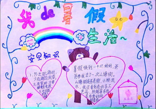 快乐暑假手抄报简单又好看