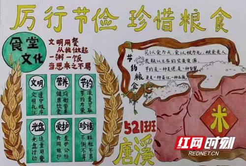 邵阳市第六中学开展例行节俭珍惜粮食手抄报比赛
