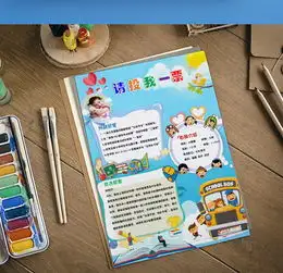 天蓝色卡通小学生大队委员竞选竖版小报手抄报word模板下载docx格式熊猫办公