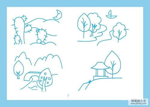 春天风景简笔画