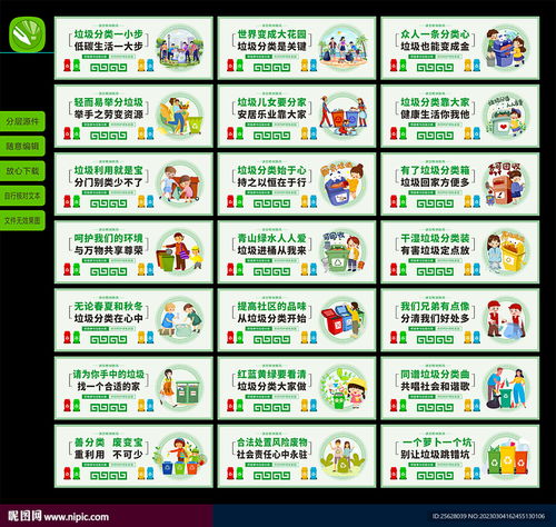 垃圾分类标语设计图