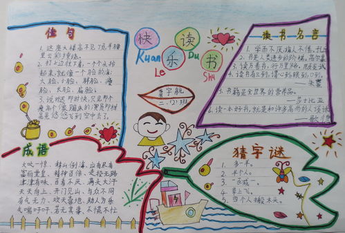 快乐读书手抄报二年级