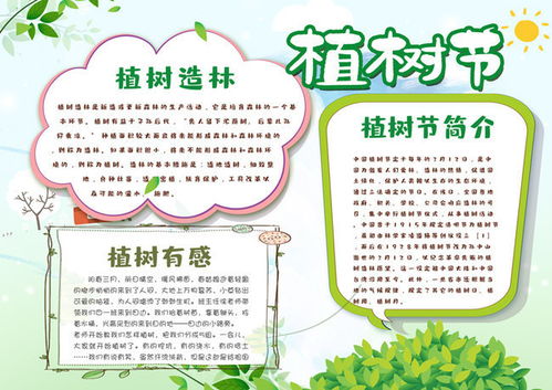 植树节手抄报设计图片素材