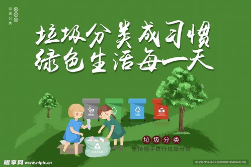 垃圾分类标语海报设计图
