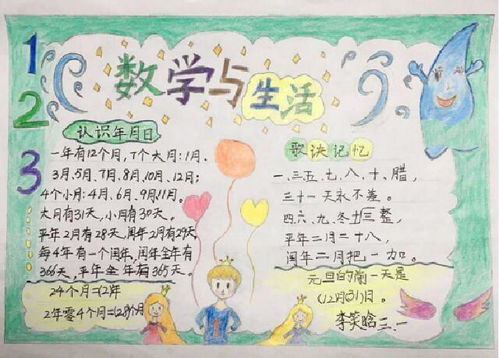 四年级数学手抄报四年级数学手抄报简单又漂亮
