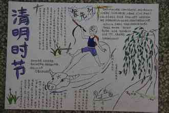 清明节手抄报扫墓