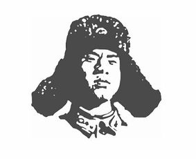 雷锋黑白简笔画图片