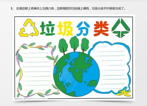 垃圾分类手抄报简单好看,垃圾分类手抄报怎么画word模板下载jpg格式熊猫办公