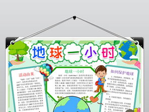大气保护地球一小时环保小报手抄报word模版图片模板wps设计图下载其他大全编号19198824