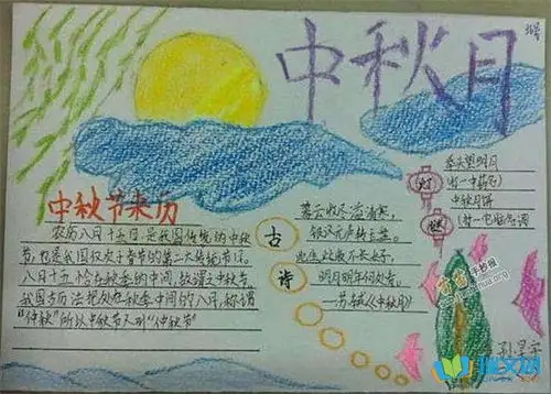 中秋节的儿童手抄报