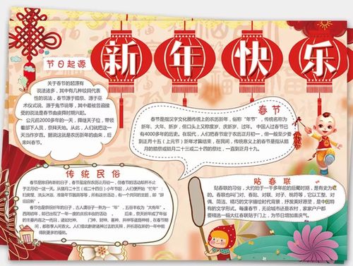 2019年初三年级猪年春节手抄报资料内容