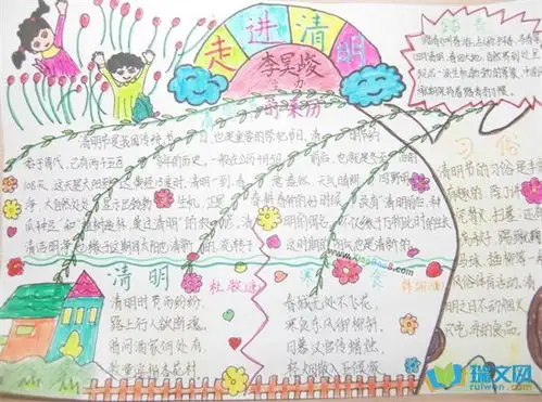 清明节传统节日手抄报