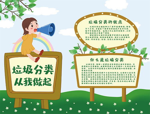 绿色环保垃圾分类手抄报