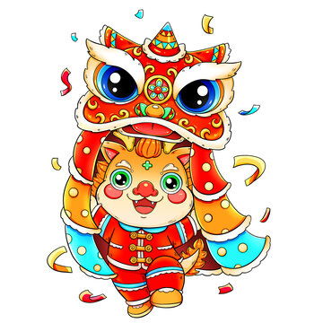 龙年生肖醒狮设计模板下载其他设计素材下的美术绘画设计模板